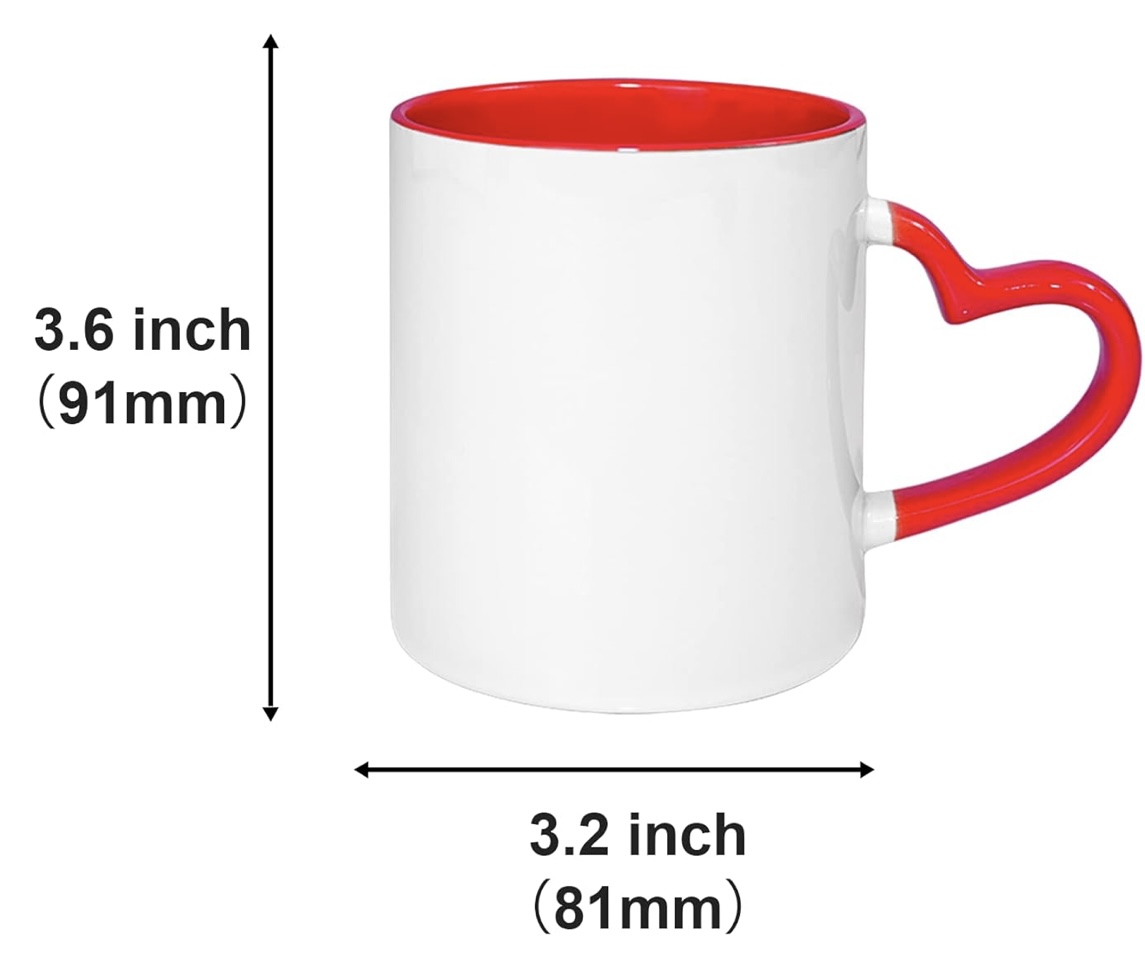 Kaffekop m. hjertehank rød - Billede 5