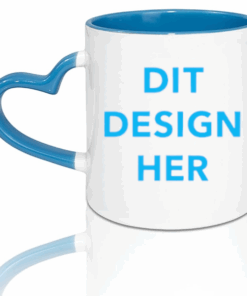 Kaffekop m. hjerte blå