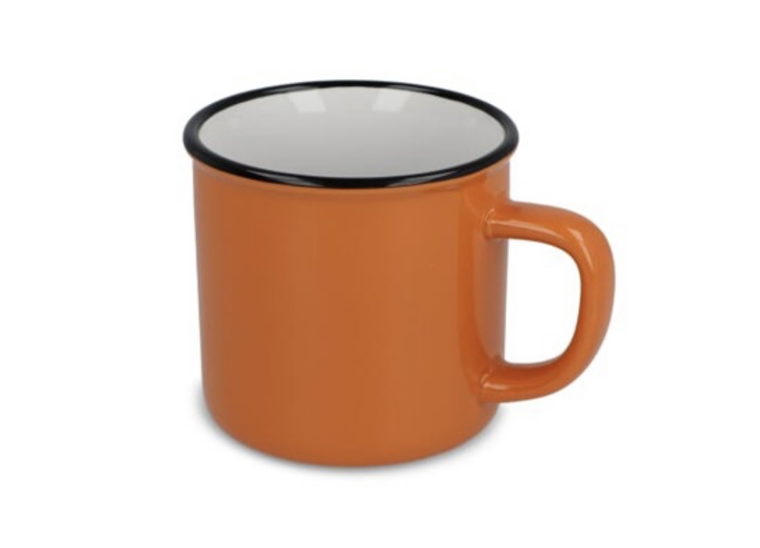 Emaljestil keramikkrus 280ml - Orange - Billede 4
