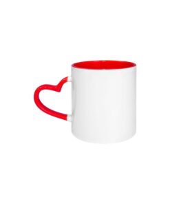 Kaffekop m. hjertehank rød