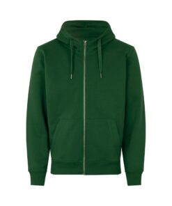 CORE hoodie zip ID IDENTITY Flaskegrøn med lynlås