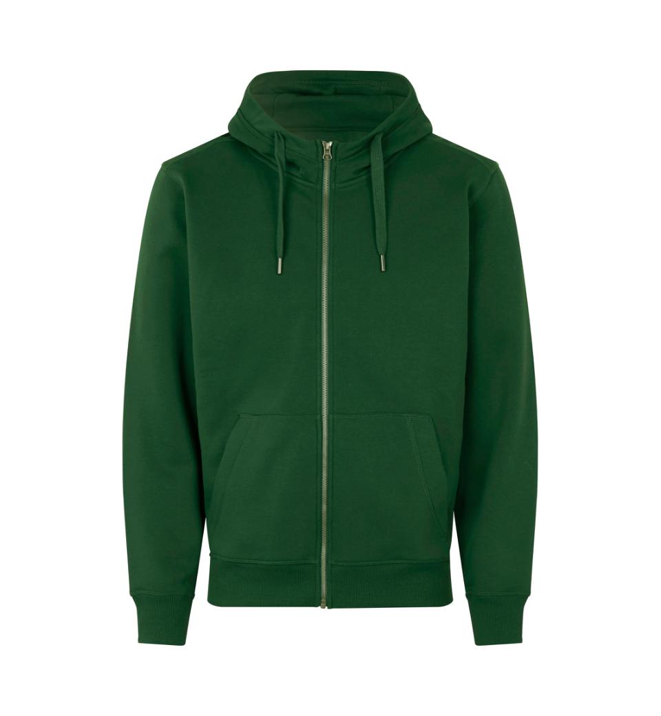 CORE hoodie zip ID IDENTITY Flaskegrøn med lynlås