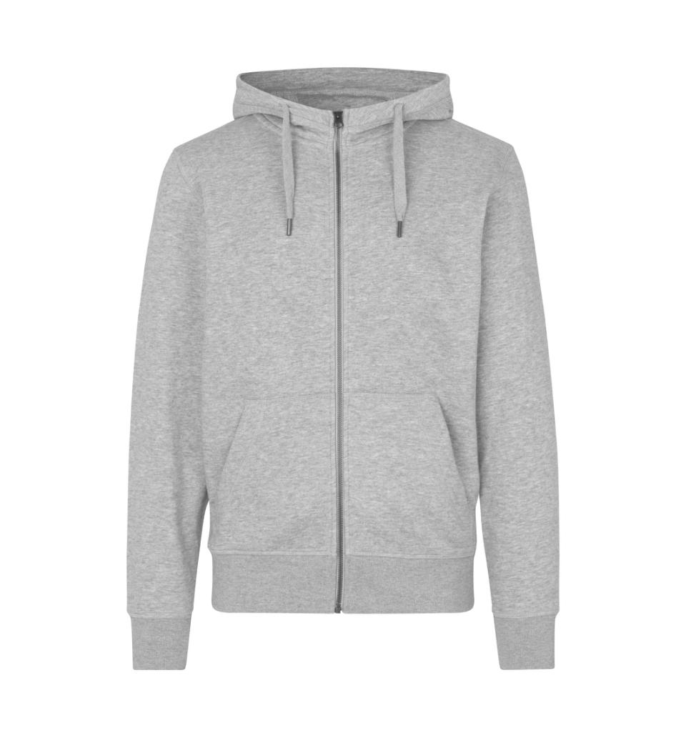 CORE hoodie zip ID IDENTITY Grå Melange med lynlås