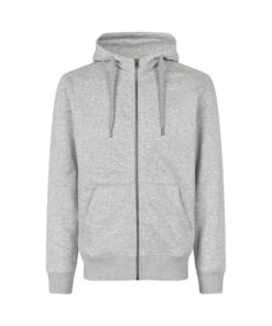 CORE hoodie zip ID IDENTITY Lys Grå Melange med lynlås