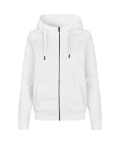 CORE hoodie 0639 ID IDENTITY Hvid med lynlås