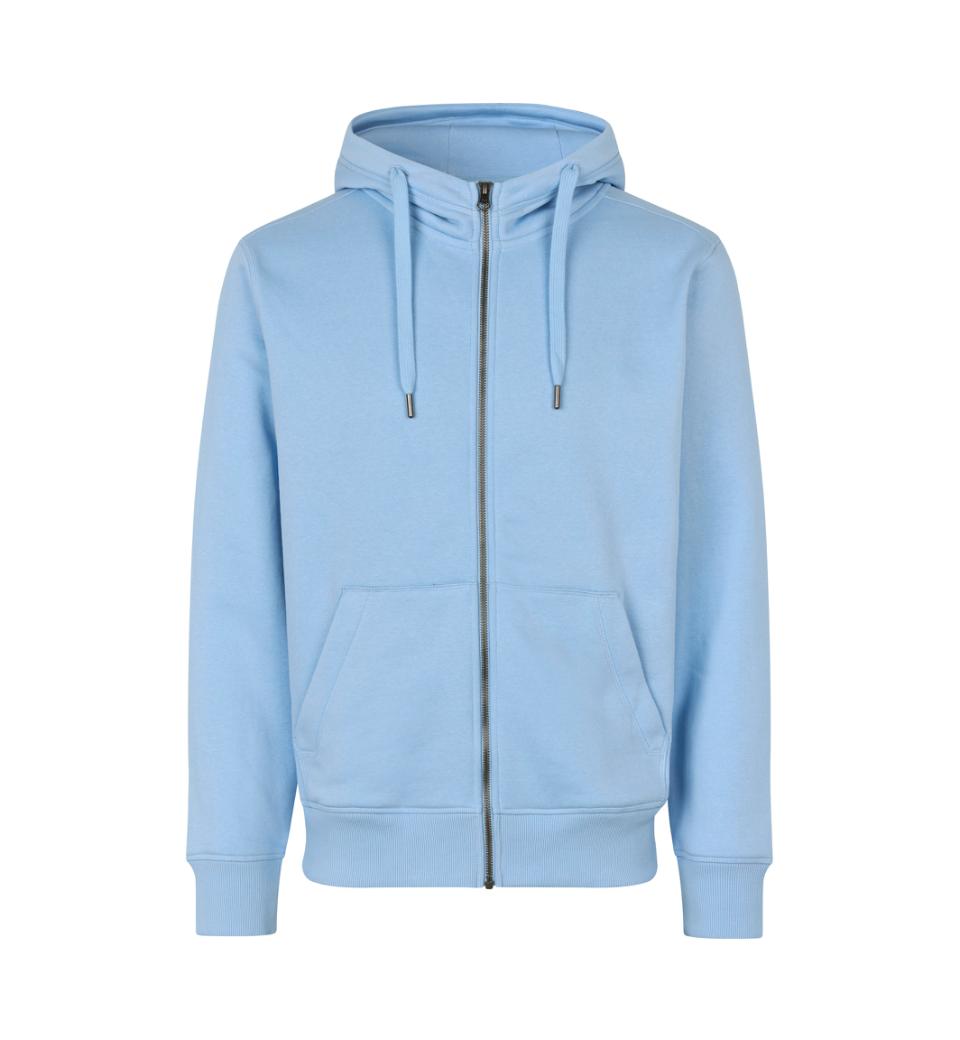 CORE hoodie zip ID IDENTITY Lys Blå med lynlås
