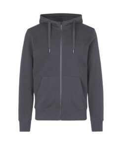 CORE hoodie zip ID IDENTITY Silver Grey med lynlås