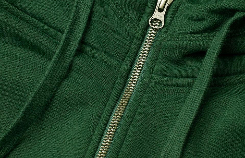 CORE hoodie zip ID IDENTITY Flaskegrøn med lynlås - Billede 5