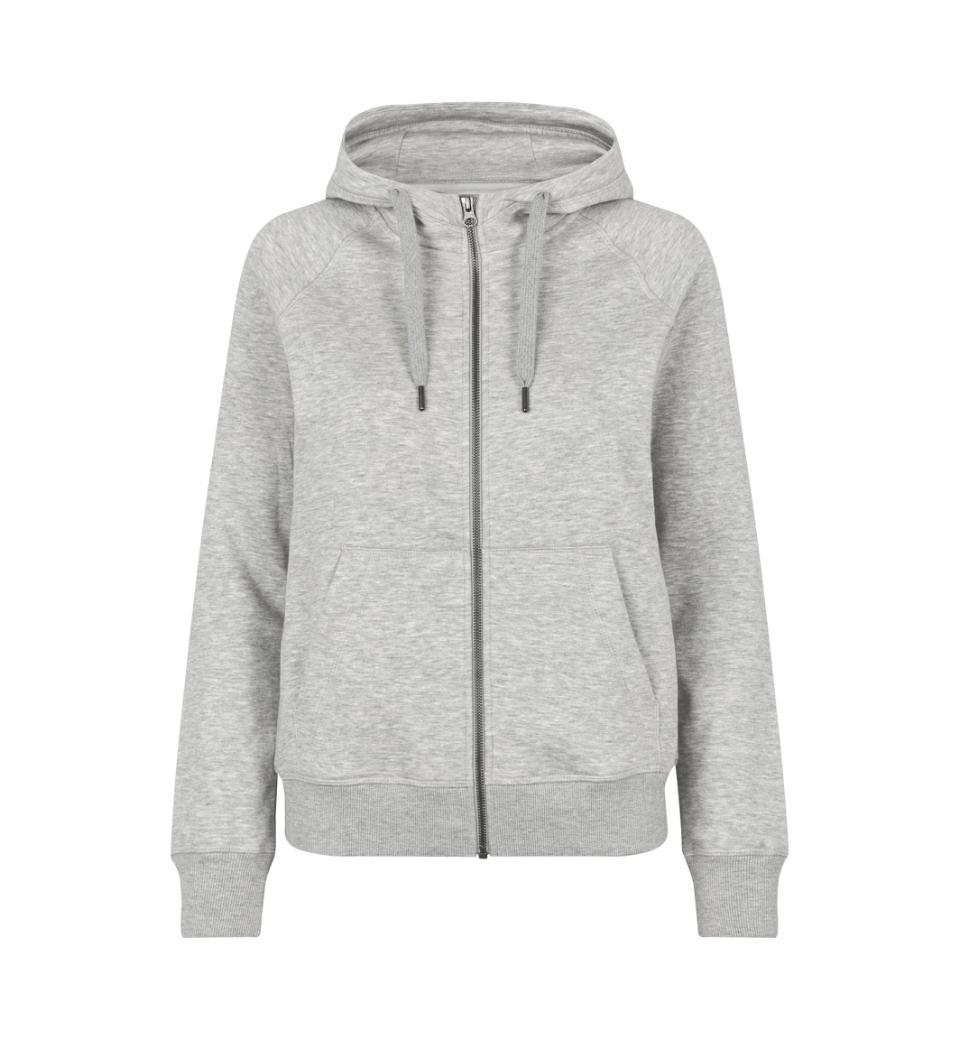 CORE hoodie zip ID IDENTITY Lys Grå Melange med lynlås